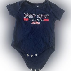 Hotty Toddy Rebels Ole Miss 3 to 6 months Onesie